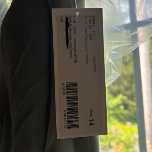 Jenny Yoo collection.  Josie dress.  seaglass color - Picture 4 of 5